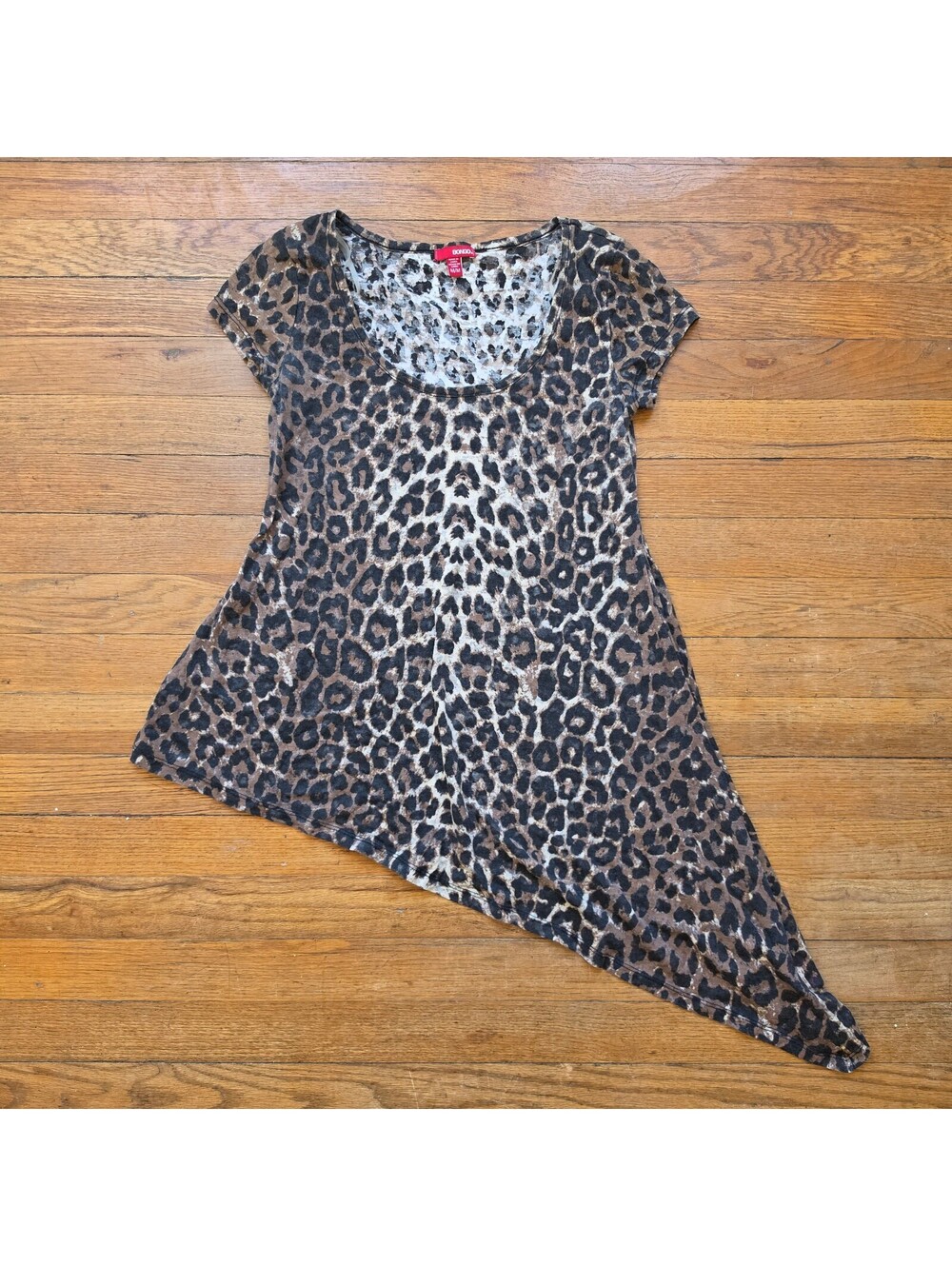 Bongo asymmetrical leopard print top